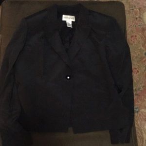 Silk Bloomingdale’s Blazer Black Jacket